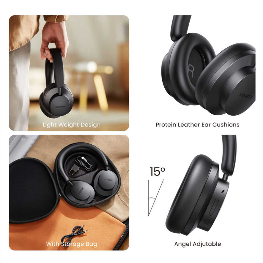 UGREEN 90422 HiTune Max3 Wireless Headset Mix 35dB ANC Active Noise Cancelling Earphone Bluetooth Headphone with 3.5mm Audio Cable UGREEN 90422 HiTune Max3 Wireless Headset Mix 35dB ANC Active Noise Cancelling Earphone Bluetooth Headphone with 3.5mm Audio Cable